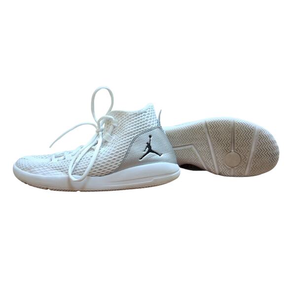 Air Jordan Reveal Metallic Silver White Men Size 8 Lace Up 834064 - Picture 6 of 7